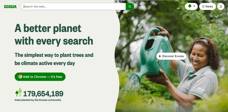Ecosia.org – the Bing powered Search Engine