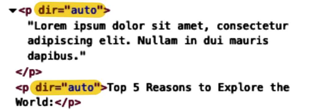 Mistral-generated content showing underlying HTML and technical style